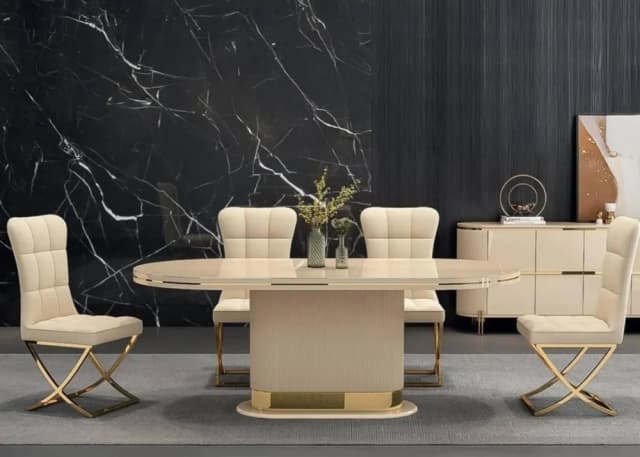 6 SEATER DINING SET (90585/11475)