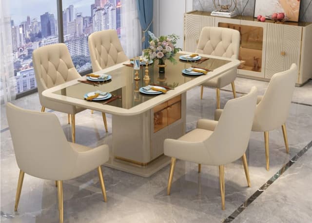 8 SEATER DINING SET (90687/11549)