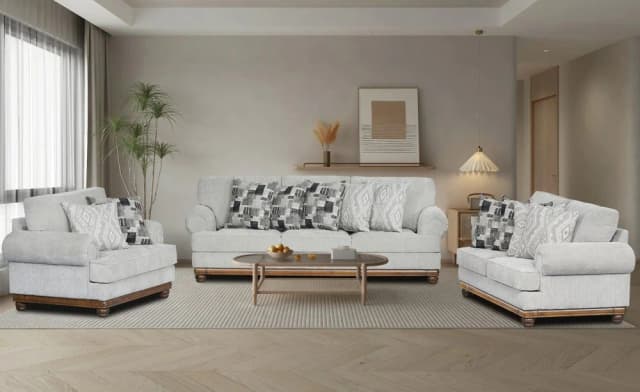 MARRAKESH FABRIC SOFA 6 SEATER- GREY