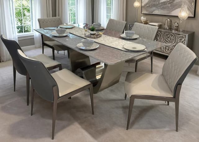 OPAL 6 SEATER DINING SET (CT162/CYH201)